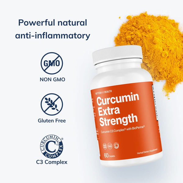 Better Way Health - Curcumin C3 Complex Extra Strength with BioPerine - 1000mg per capsule