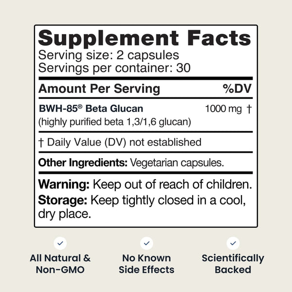 Better Way Health: Beta Glucan 500 (60 capsules)