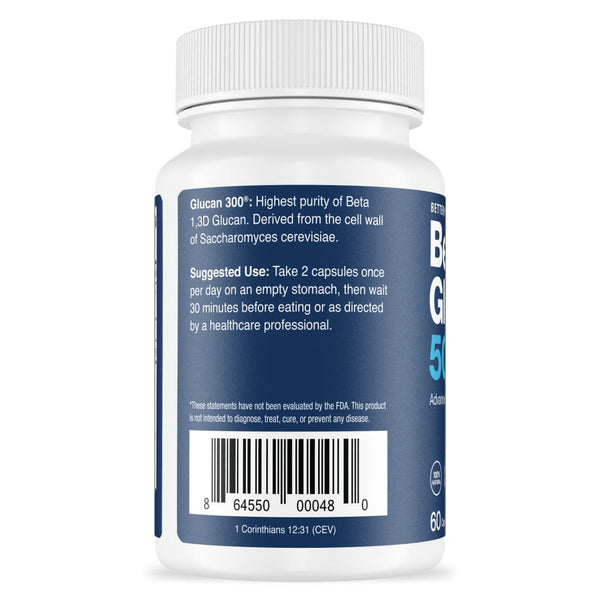 Better Way Health - Beta Glucan 500 - 60 capsules